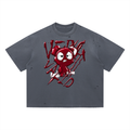 Loopy Lavi Vintage Washed Distressed Boxy Oversized T-Shirt