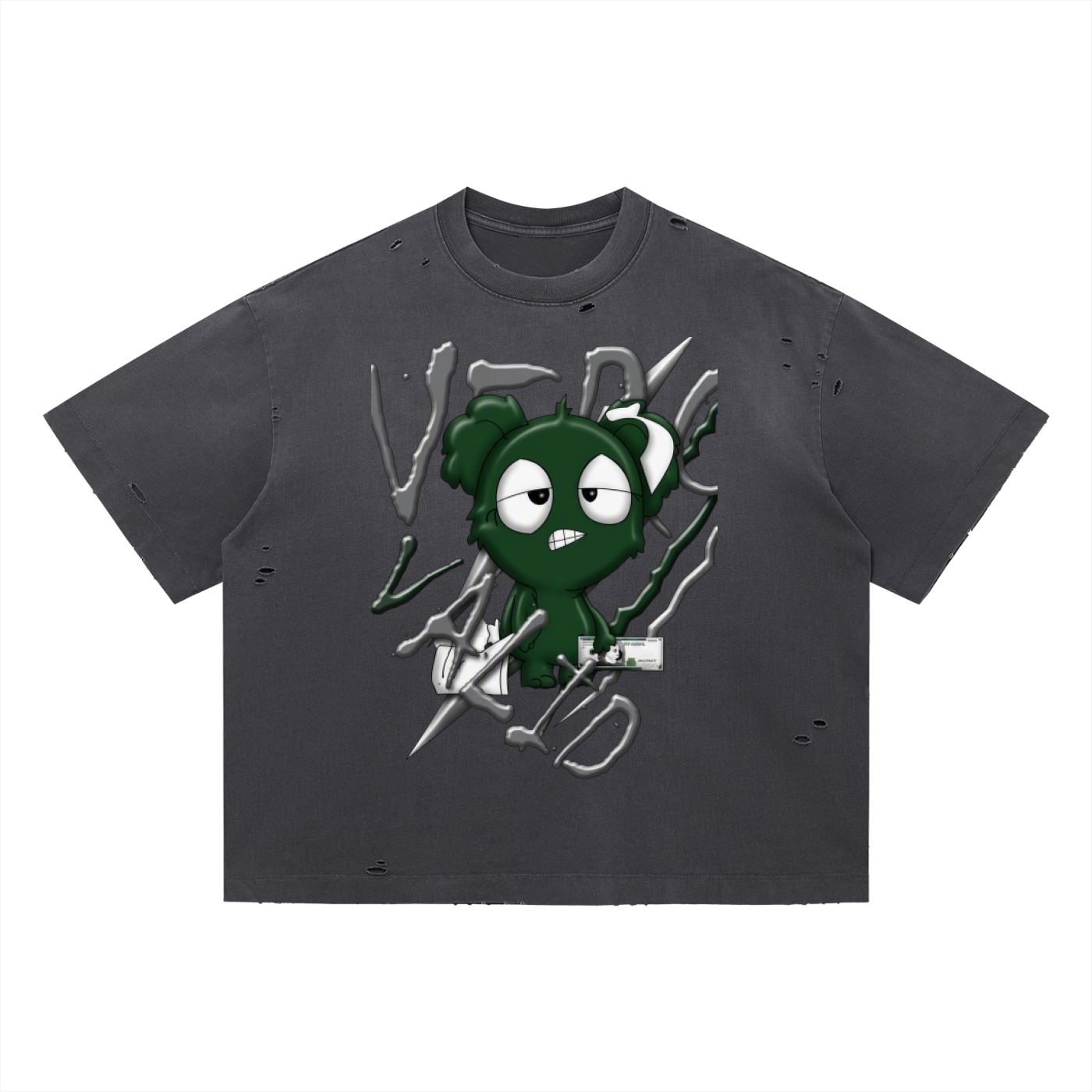 Loopy Lavi Vintage Washed Distressed Boxy Oversized T-Shirt