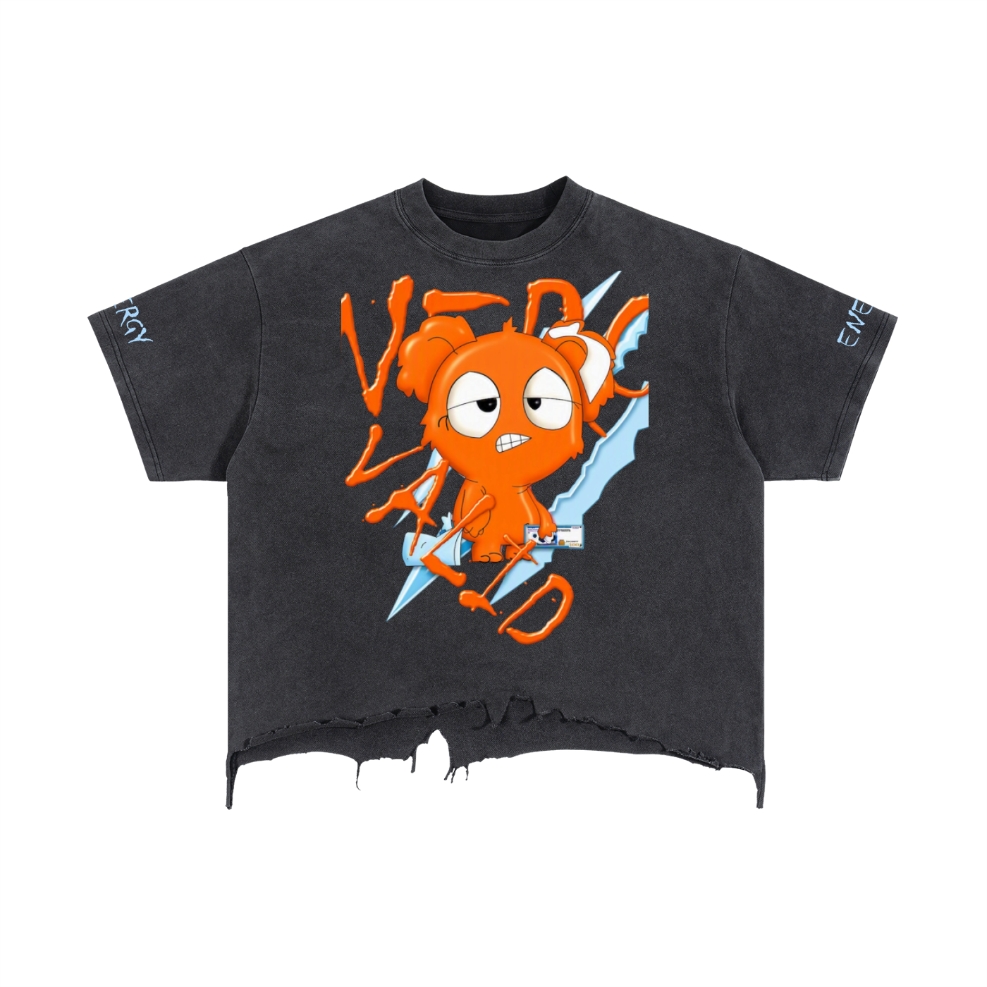 Vintage Wash Boxy Distressed Hem T-Shirt