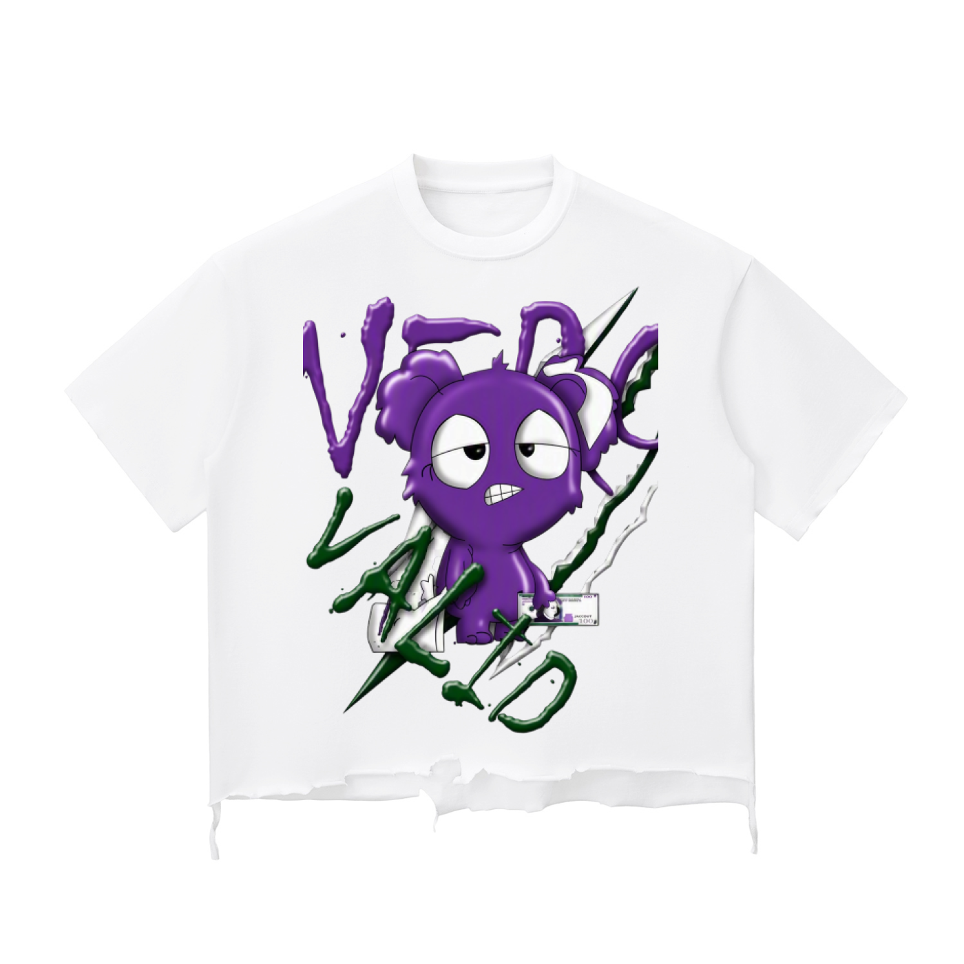 Loopy Lavi Snow Wash Raw-Hem Boxy T-shirt