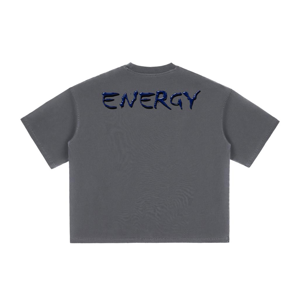 Navy “collection” Vintage Washed Boxy T-Shirt