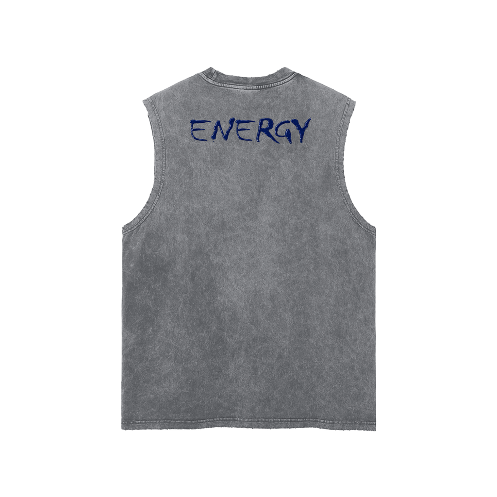 Loopy Lavi Snow Washed Frayed Hem Tank Top
