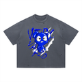 Loopy Lavi Vintage Washed Distressed Boxy Oversized T-Shirt