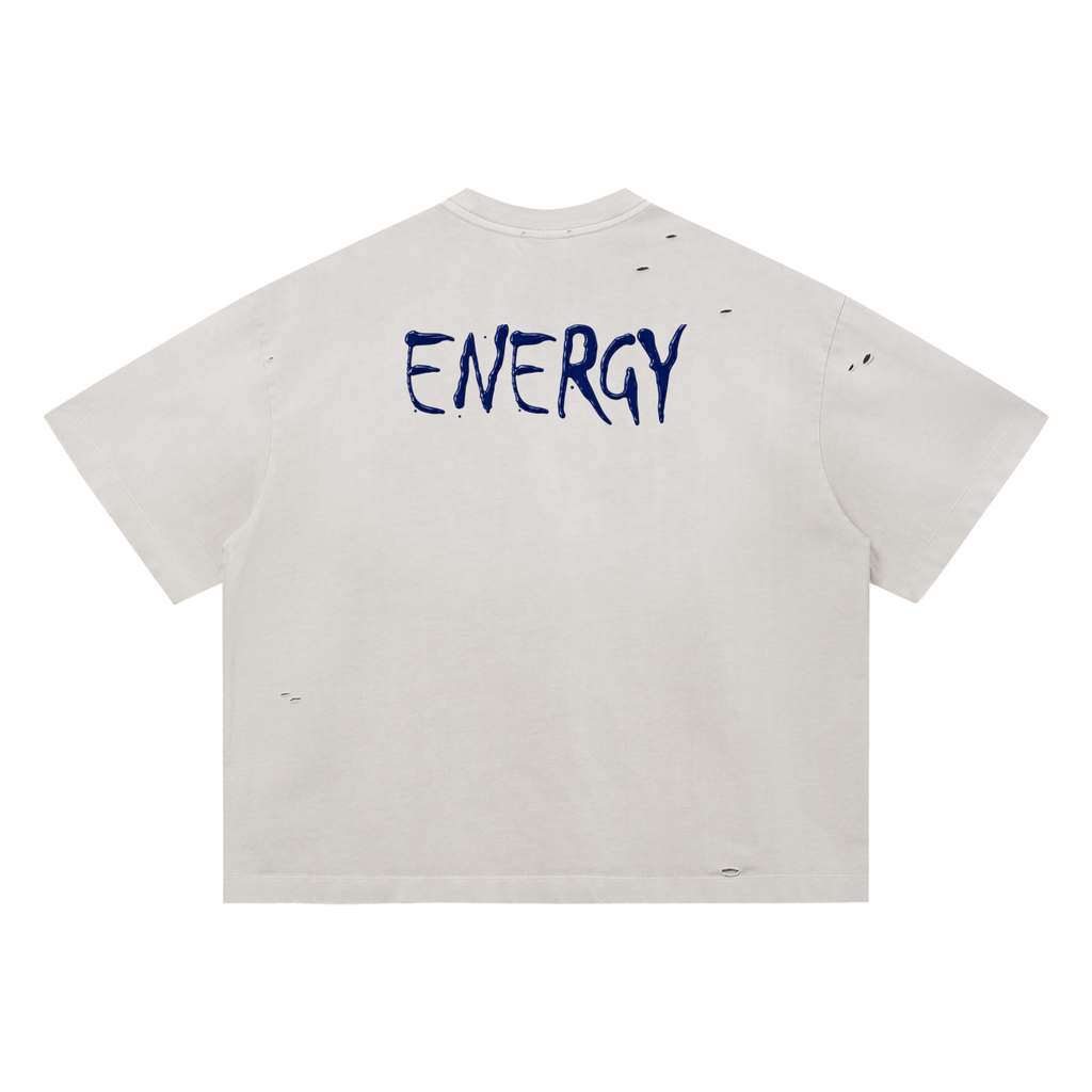 Loopy Lavi Vintage Washed Distressed Boxy Oversized T-Shirt