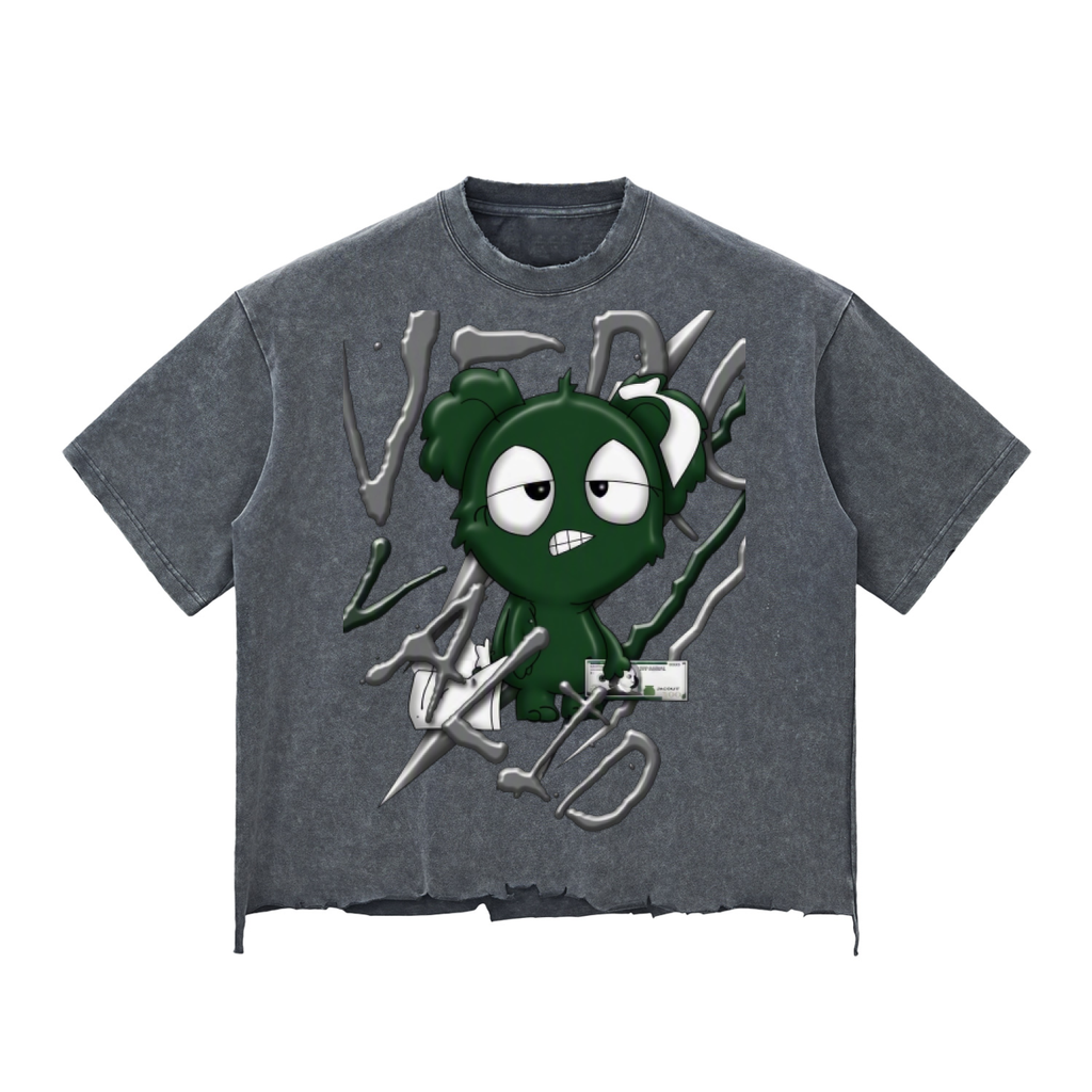Loopy Lavi Snow Wash Raw-Hem Boxy T-shirt