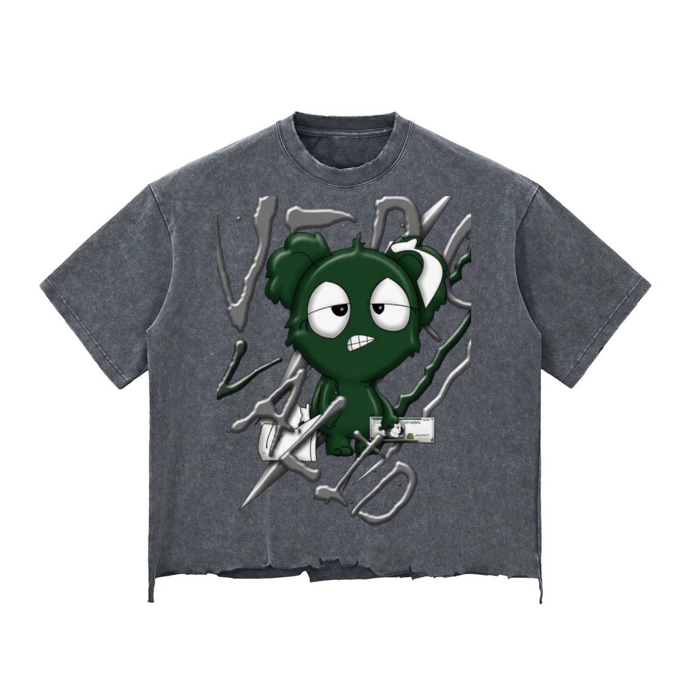 Loopy Lavi Snow Wash Raw-Hem Boxy T-shirt
