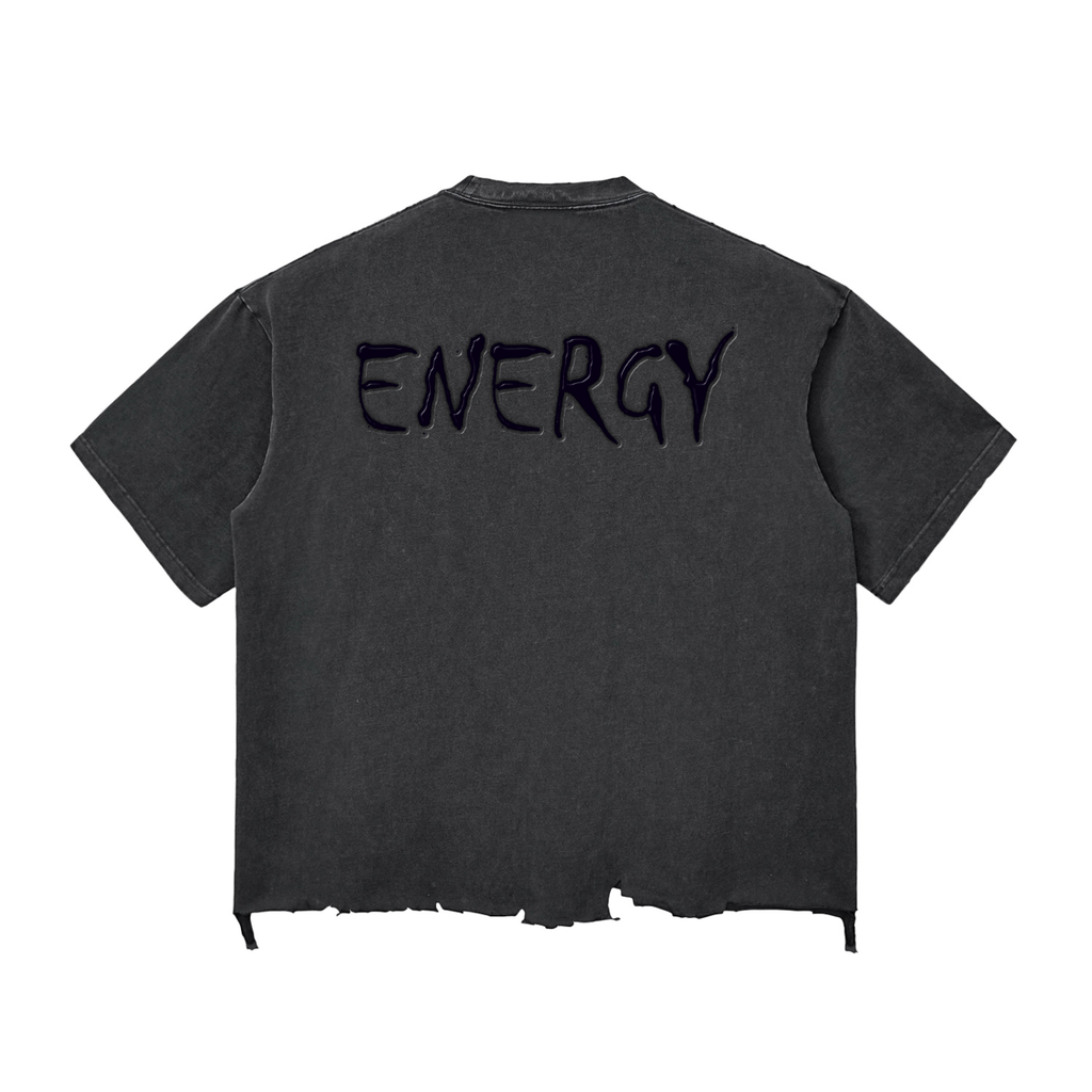 Loopylavi Snow Wash Raw-Hem Boxy T-shirt