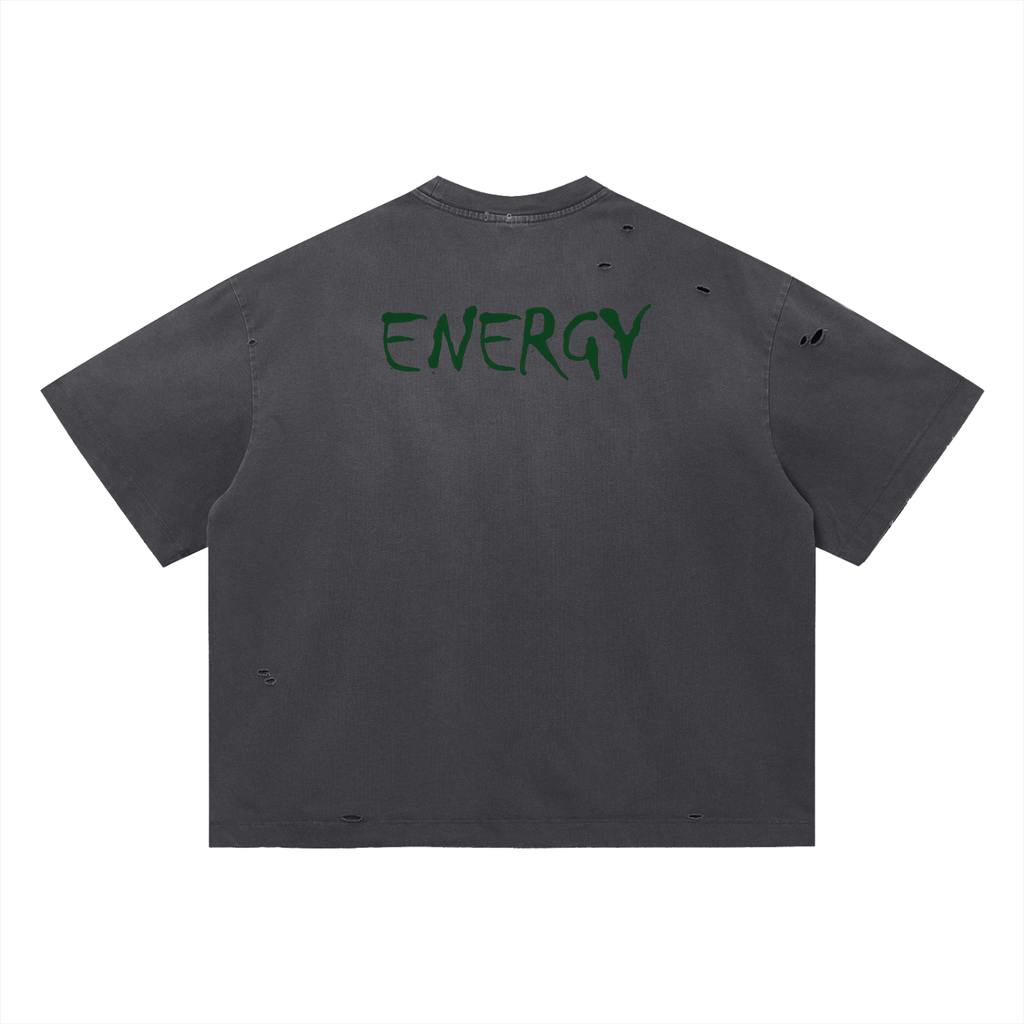 Loopy Lavi Vintage Washed Distressed Boxy Oversized T-Shirt