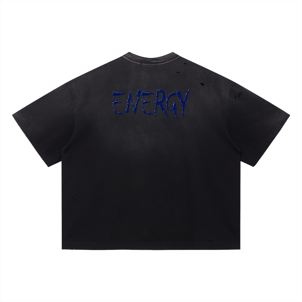 Loopy Lavi Vintage Washed Distressed Boxy Oversized T-Shirt
