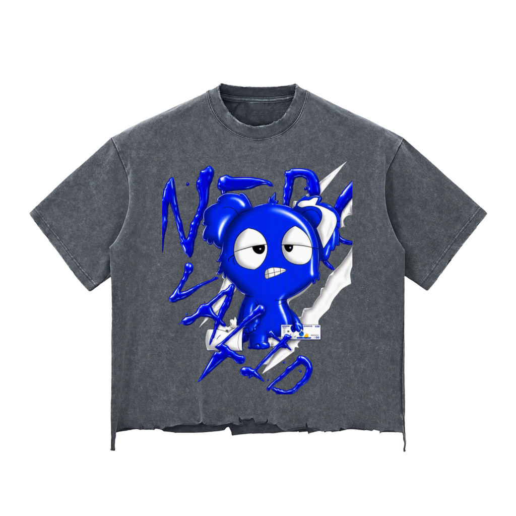 Loopy Lavi Snow Wash Raw-Hem Boxy T-shirt