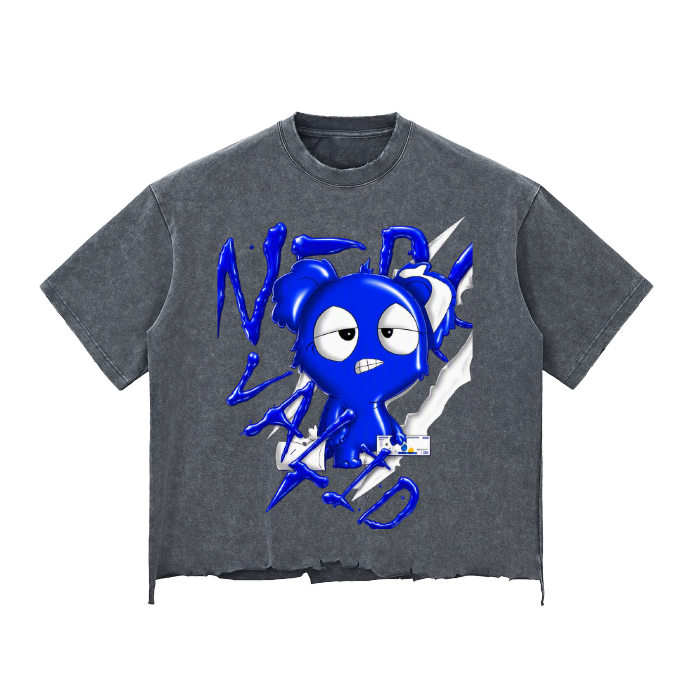 Loopy Lavi Snow Wash Raw-Hem Boxy T-shirt