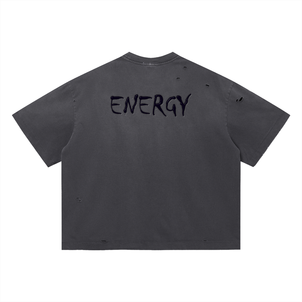 Loopy Lavi Vintage Washed Distressed Boxy Oversized T-Shirt