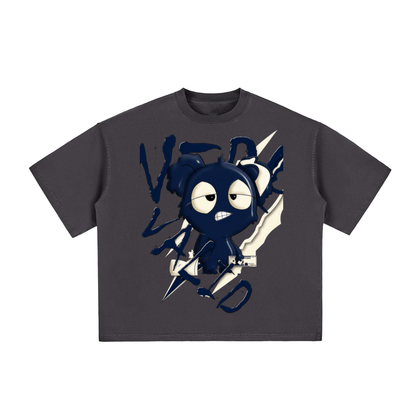 Navy “collection” Vintage Washed Boxy T-Shirt