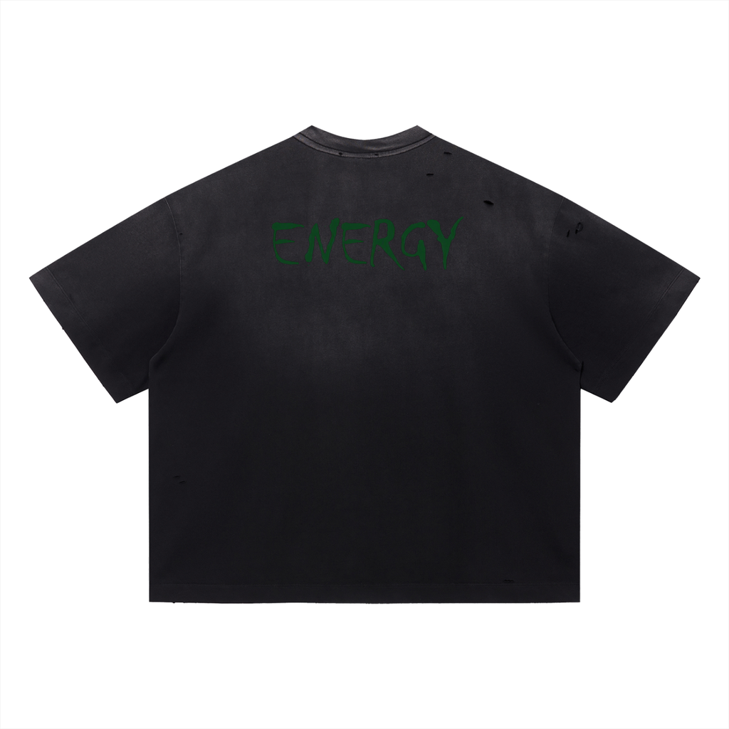 Loopy Lavi Vintage Washed Distressed Boxy Oversized T-Shirt