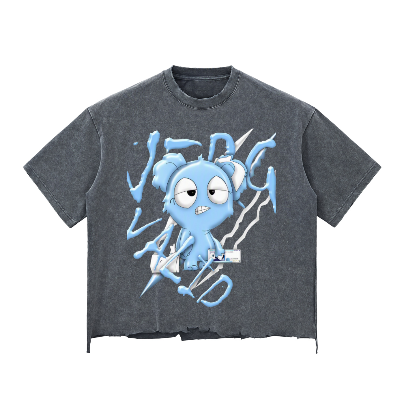 Loopy lavi snow Wash Raw-Hem Boxy T-shirt