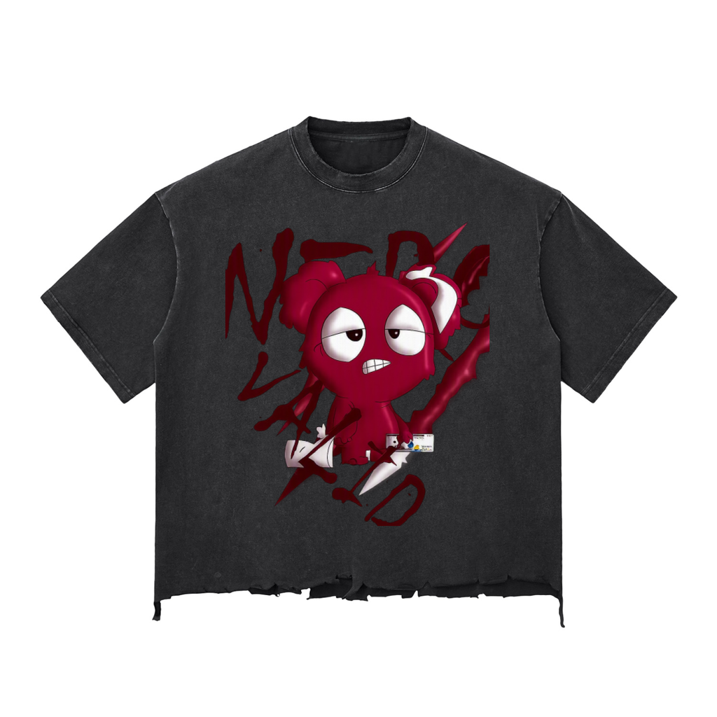 Loopy Lavi Snow Wash Raw-Hem Boxy T-shirt