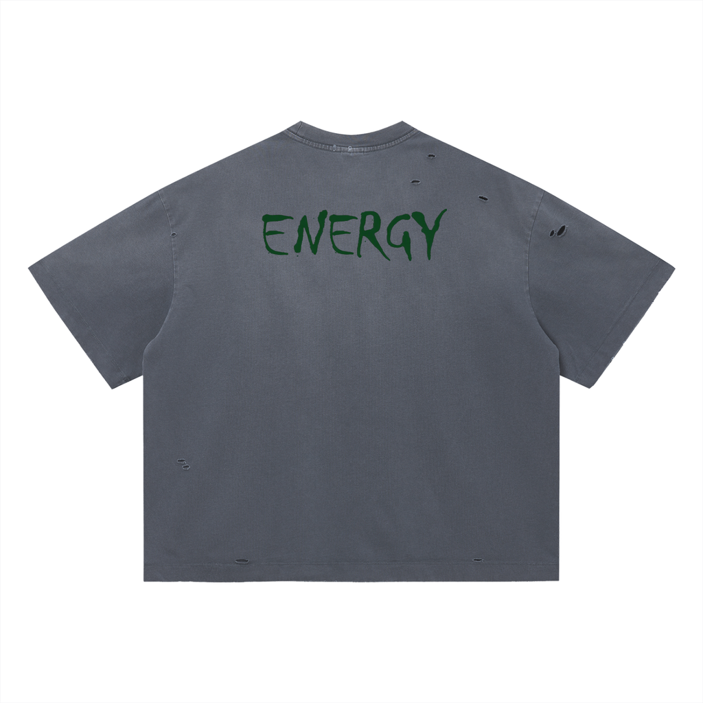 Loopy Lavi Vintage Washed Distressed Boxy Oversized T-Shirt