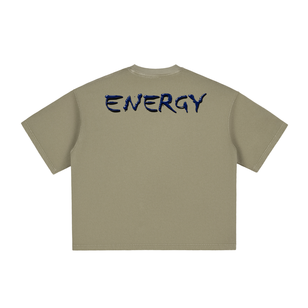 Navy “collection” Vintage Washed Boxy T-Shirt