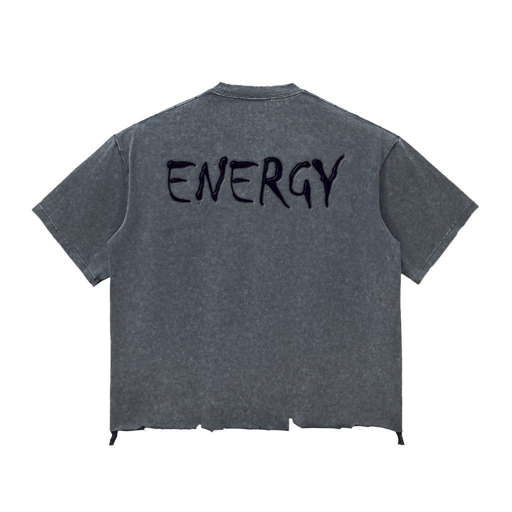 Loopylavi Snow Wash Raw-Hem Boxy T-shirt