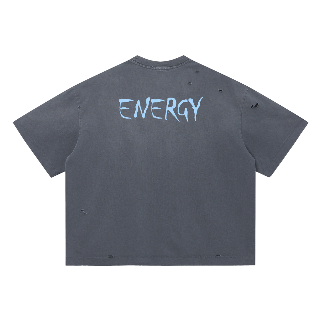 Loopy Lavi Vintage Washed Distressed Boxy Oversized T-Shirt