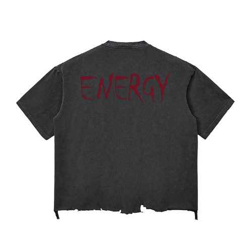 Loopy Lavi Snow Wash Raw-Hem Boxy T-shirt
