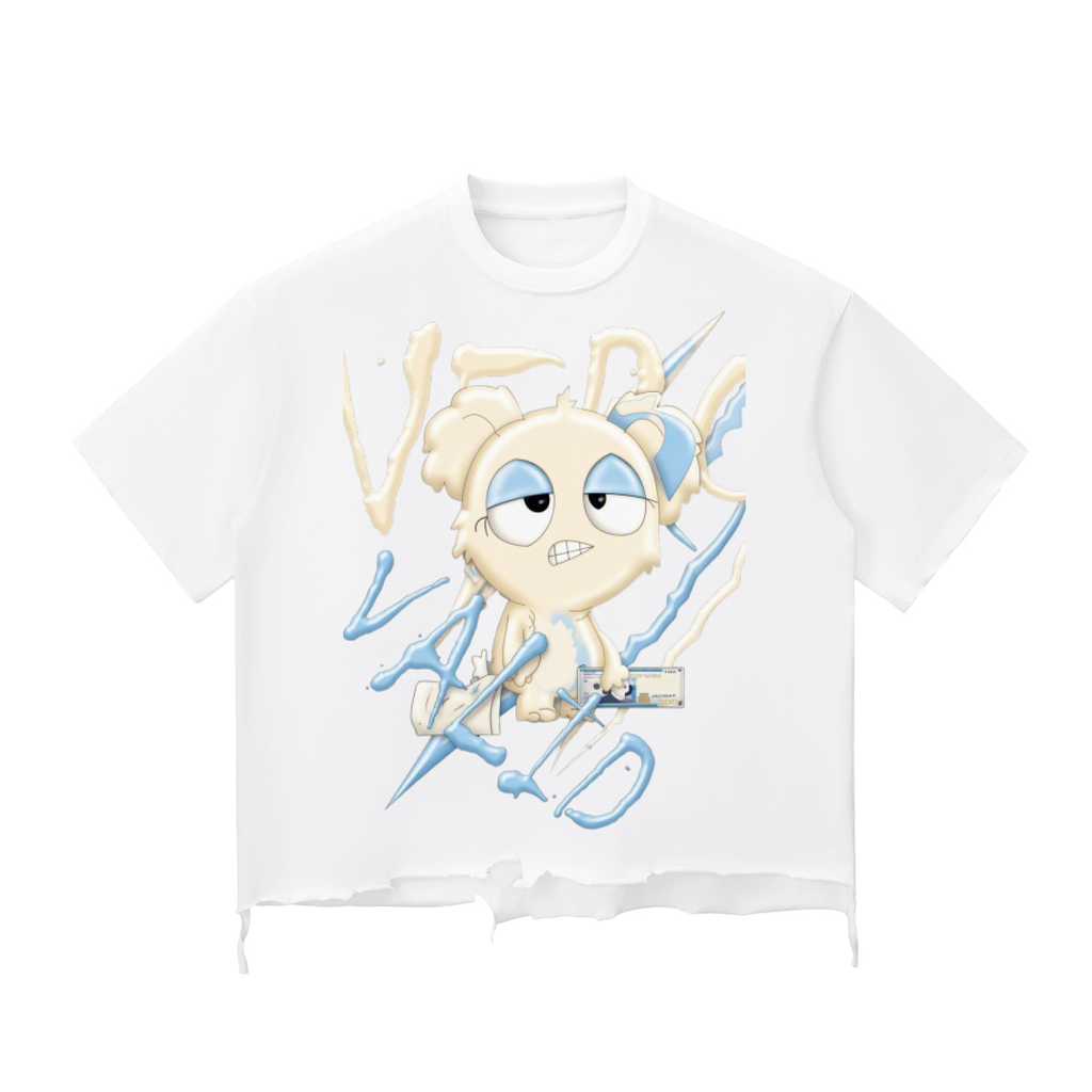 Loopy Lavi Snow Wash Raw-Hem Boxy T-shirt