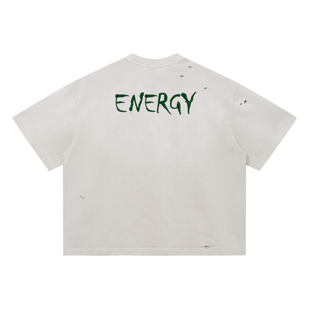 Loopy Lavi Vintage Washed Distressed Boxy Oversized T-Shirt
