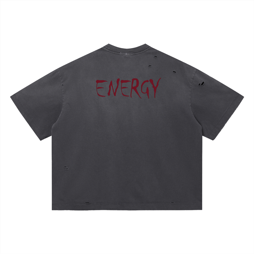 Loopy Lavi Vintage Washed Distressed Boxy Oversized T-Shirt