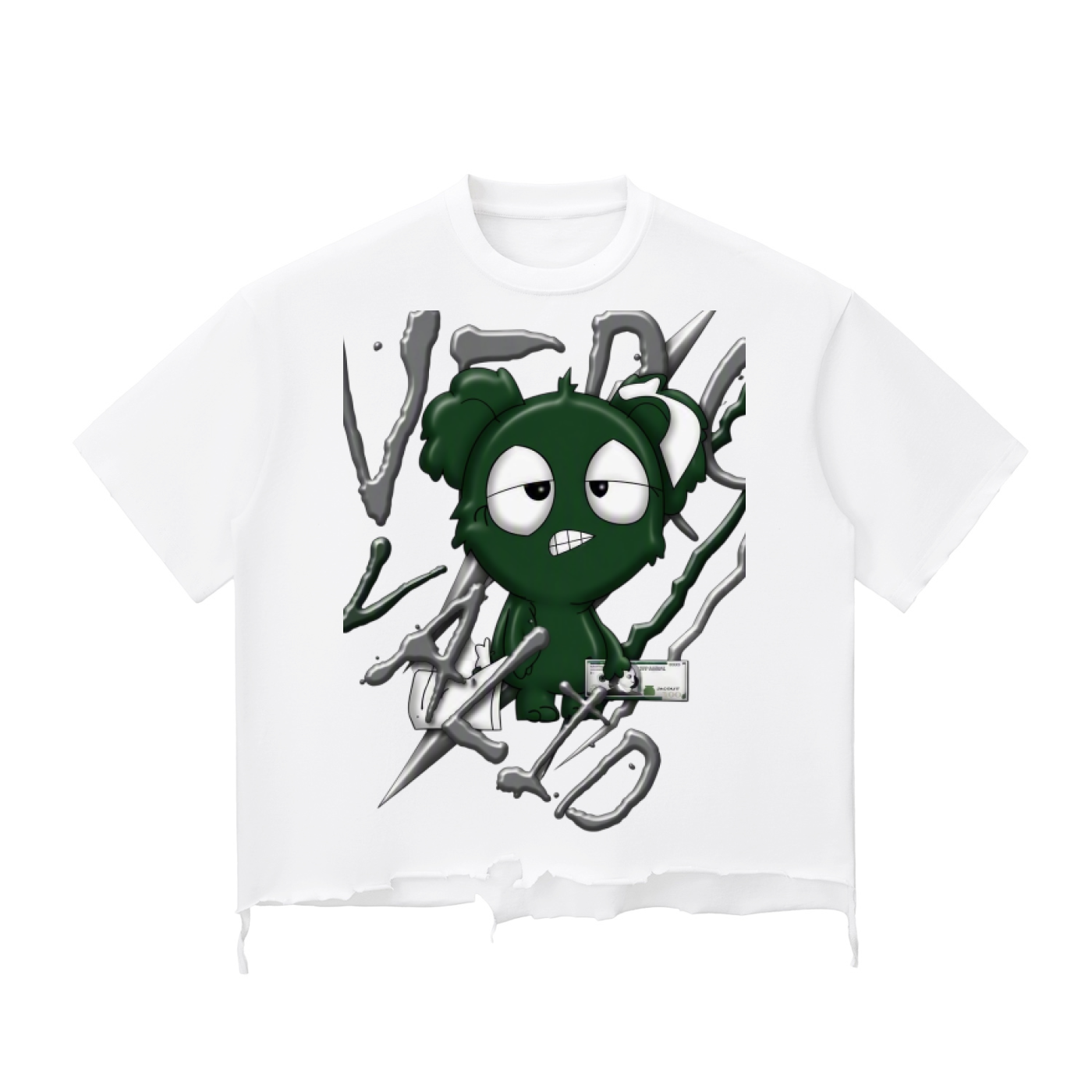Loopy Lavi Snow Wash Raw-Hem Boxy T-shirt