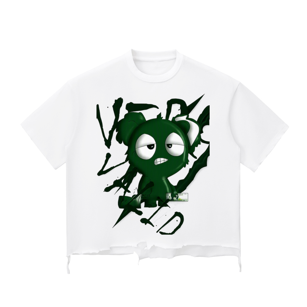 Loopy Lavi Snow Wash Raw-Hem Boxy T-shirt