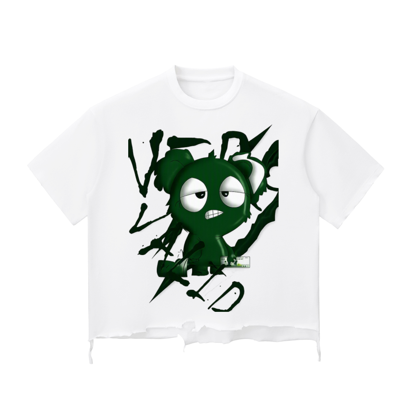Loopy Lavi Snow Wash Raw-Hem Boxy T-shirt
