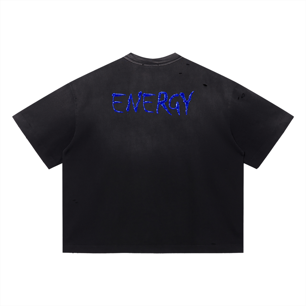 Loopy Lavi Vintage Washed Distressed Boxy Oversized T-Shirt