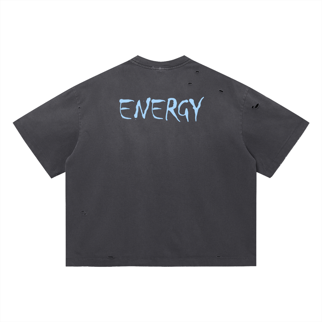 Loopy Lavi Vintage Washed Distressed Boxy Oversized T-Shirt