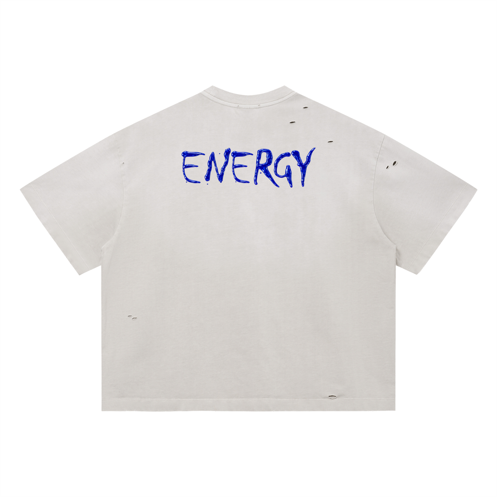 Loopy Lavi Vintage Washed Distressed Boxy Oversized T-Shirt