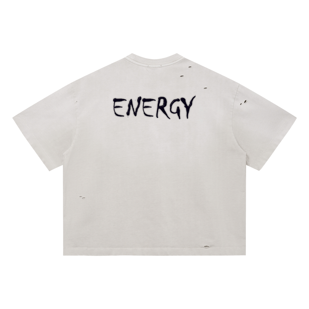 Loopy Lavi Vintage Washed Distressed Boxy Oversized T-Shirt