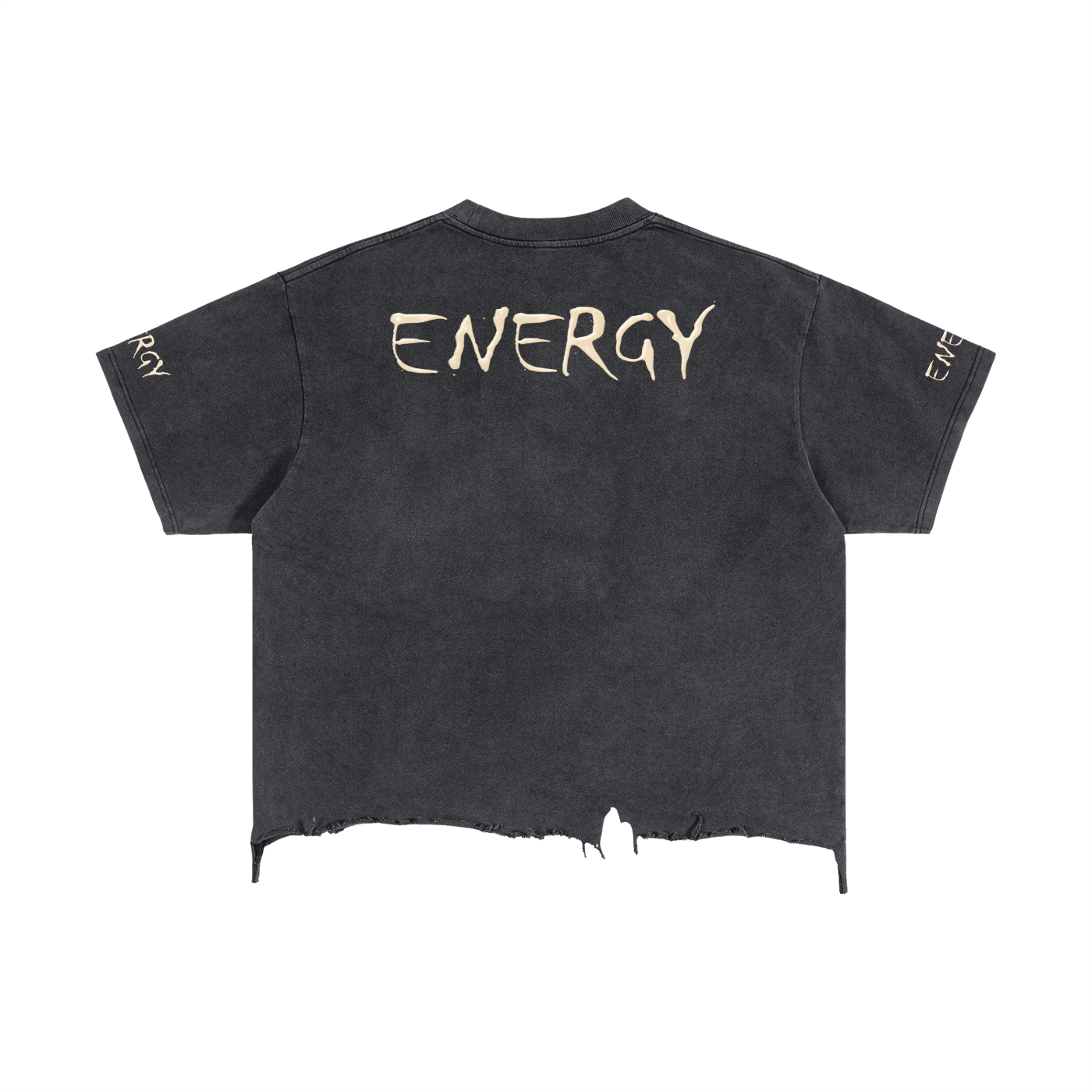 Vintage Wash Boxy Distressed Hem T-Shirt