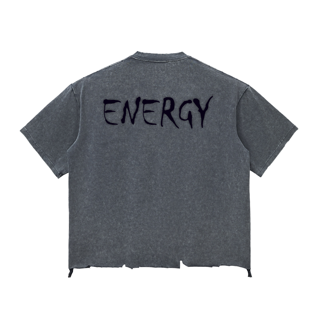 Loopy Lavi Snow Wash Raw-Hem Boxy T-shirt