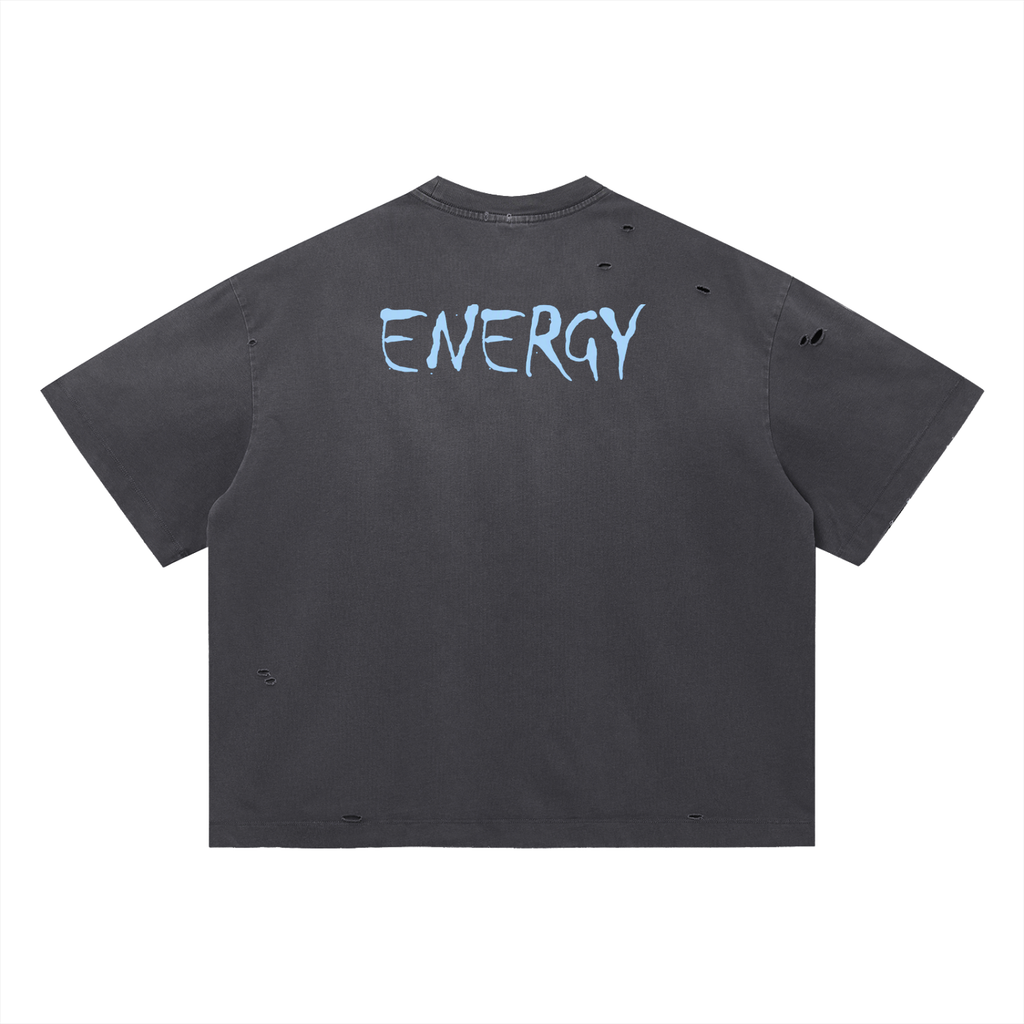 Loopy Lavi Vintage Washed Distressed Boxy Oversized T-Shirt