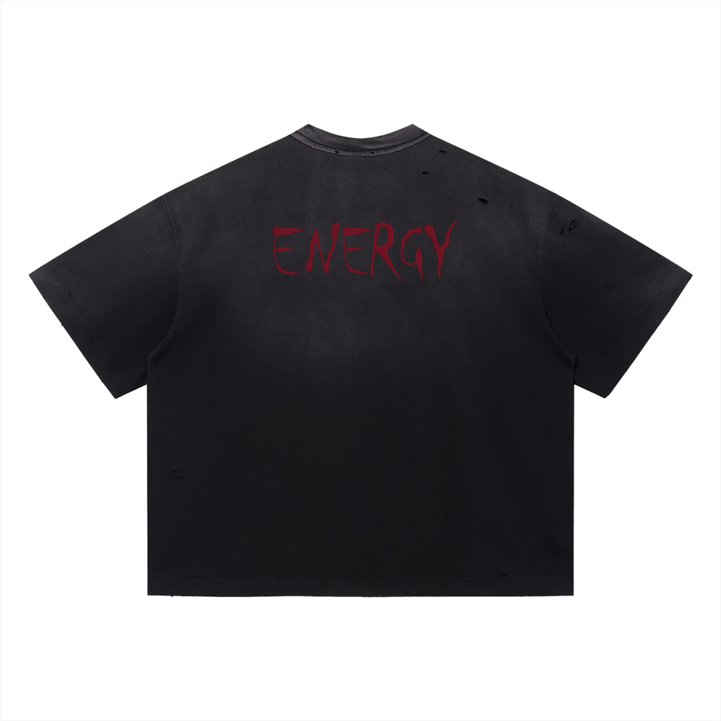 Loopy Lavi Vintage Washed Distressed Boxy Oversized T-Shirt