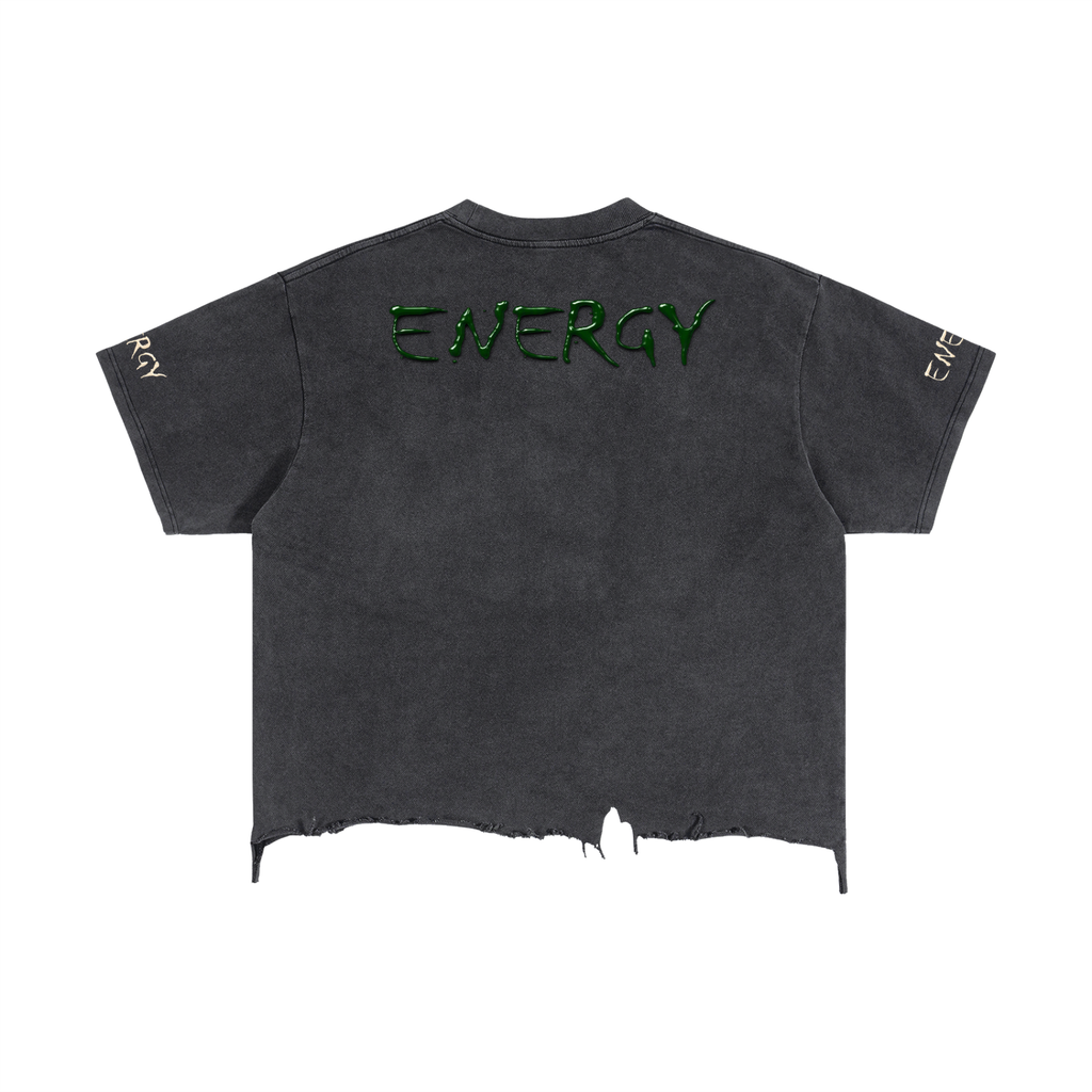Vintage Wash Boxy Distressed Hem T-Shirt