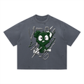 Loopy Lavi Vintage Washed Distressed Boxy Oversized T-Shirt