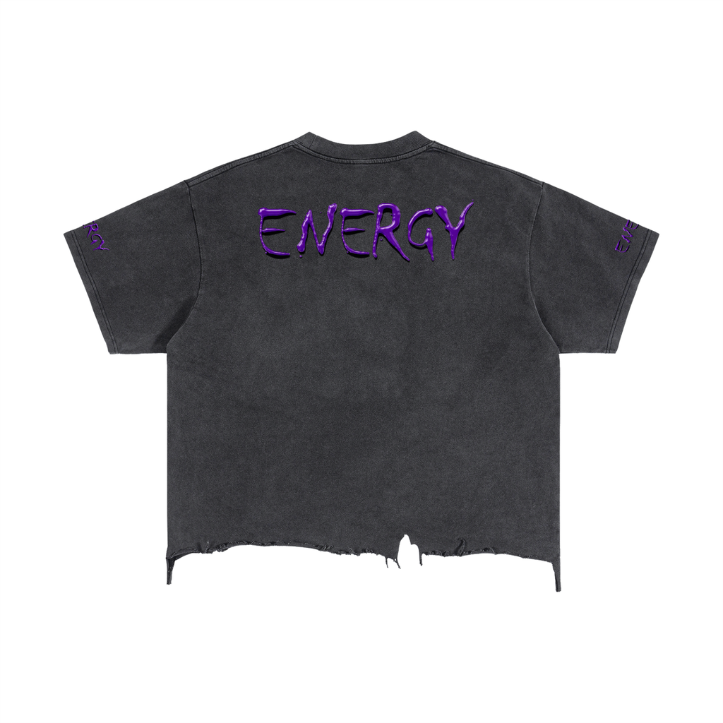 Vintage Wash Boxy Distressed Hem T-Shirt