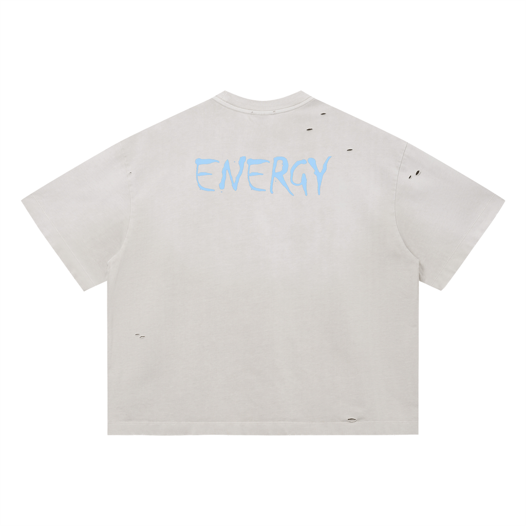 Loopy Lavi Vintage Washed Distressed Boxy Oversized T-Shirt