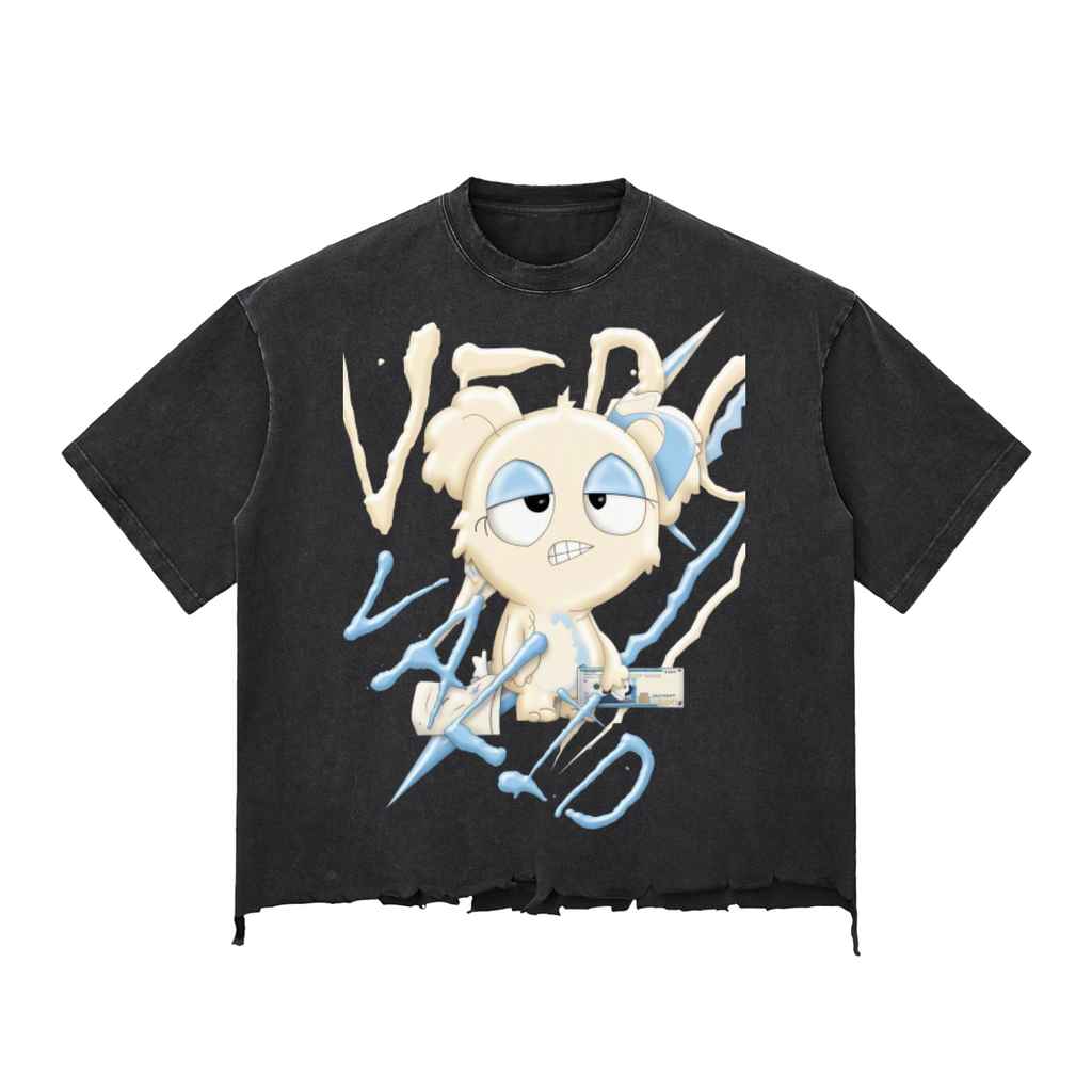 Loopy Lavi Snow Wash Raw-Hem Boxy T-shirt