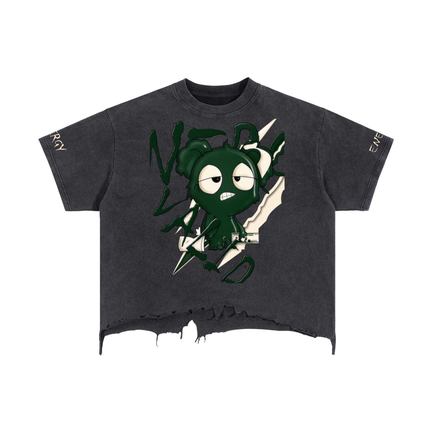 Vintage Wash Boxy Distressed Hem T-Shirt