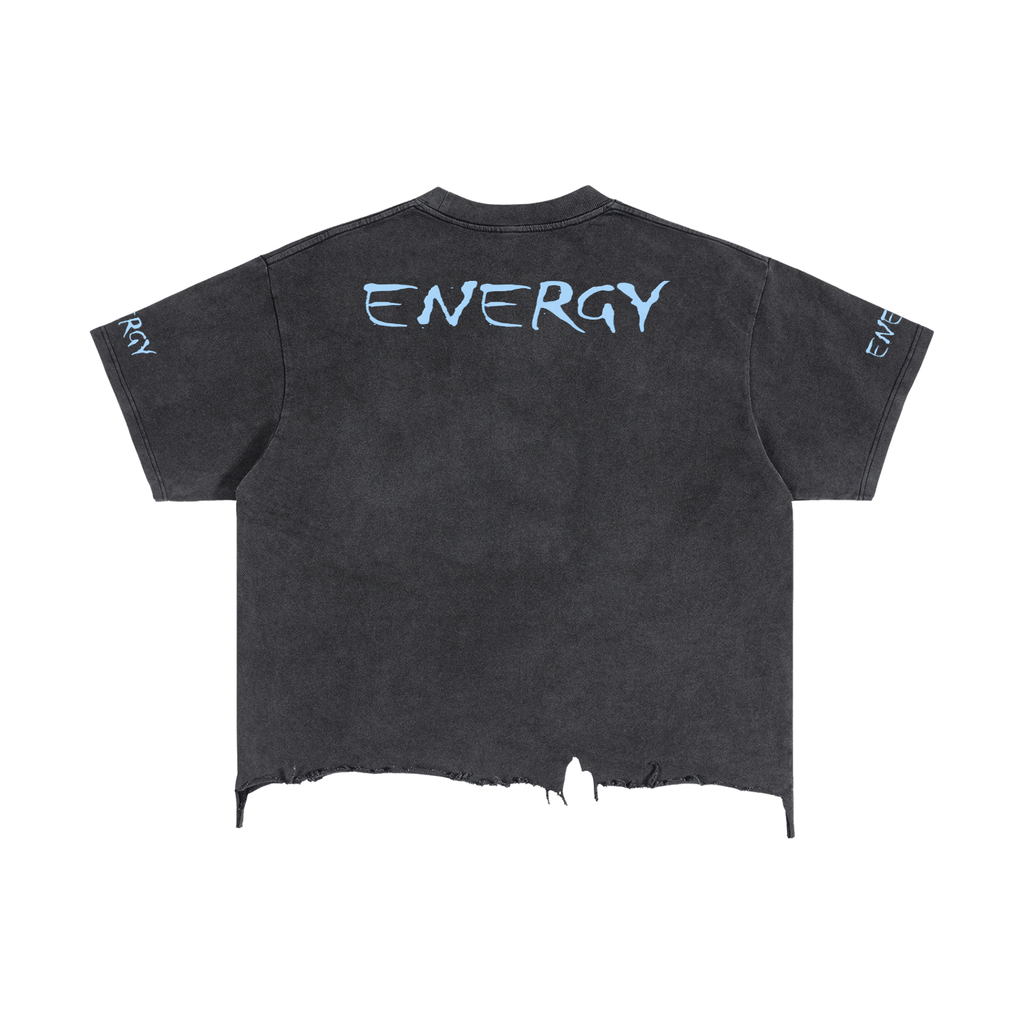 Vintage Wash Boxy Distressed Hem T-Shirt