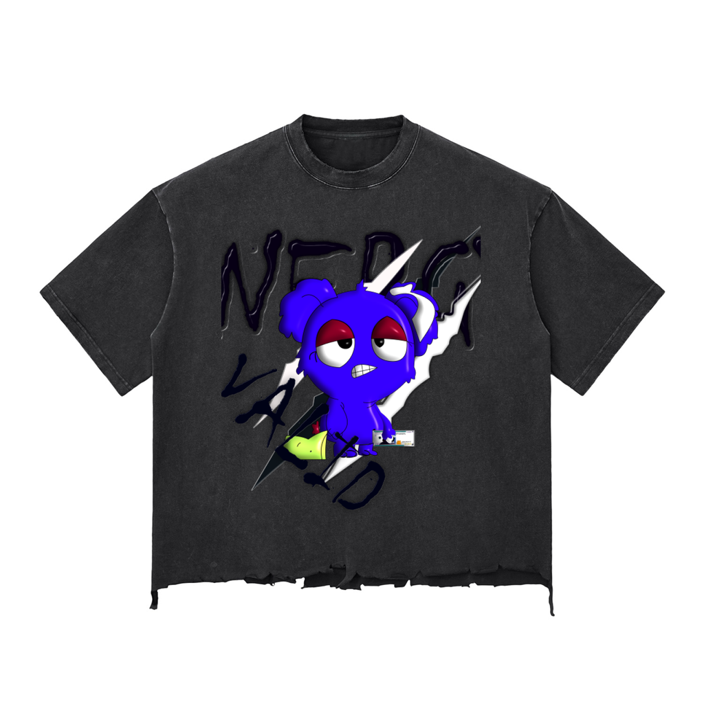 Loopy lavi Snow Wash Raw-Hem Boxy T-shirt