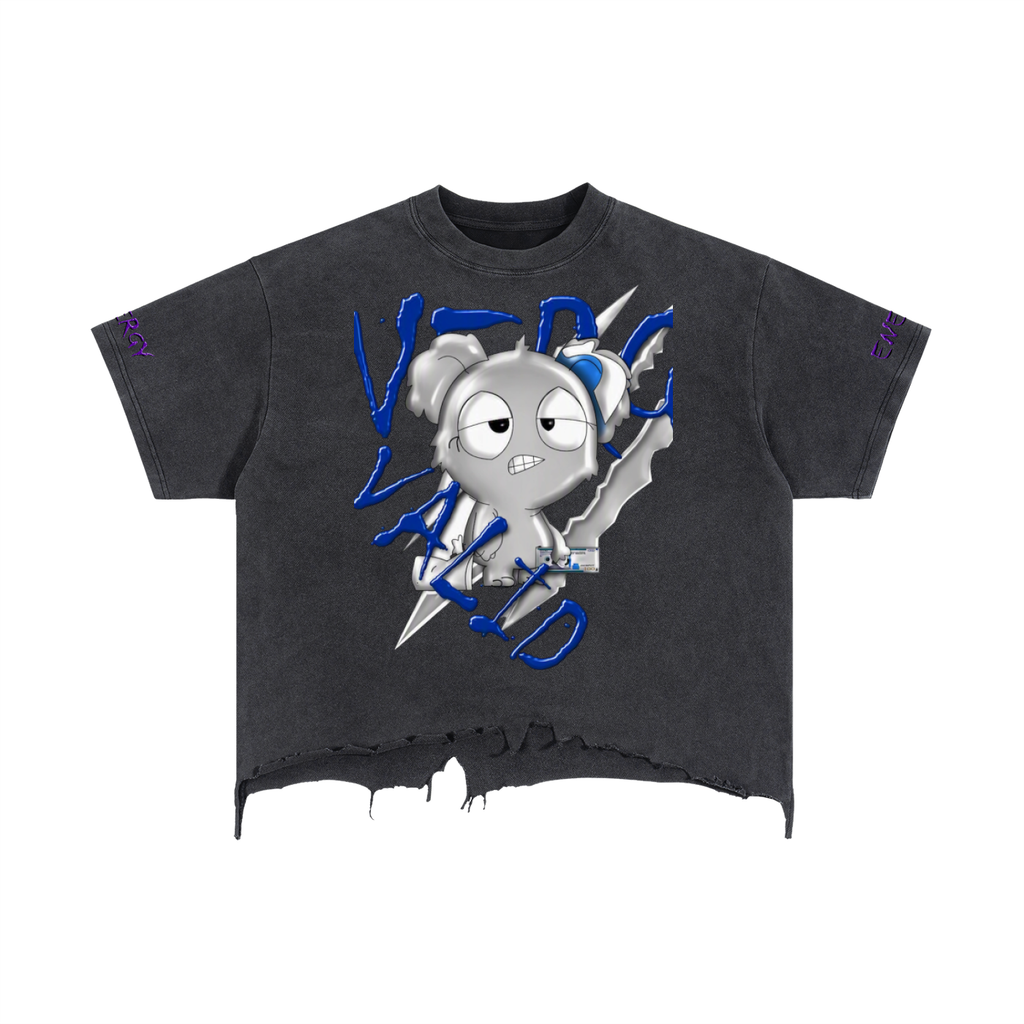 Vintage Wash Boxy Distressed Hem T-Shirt
