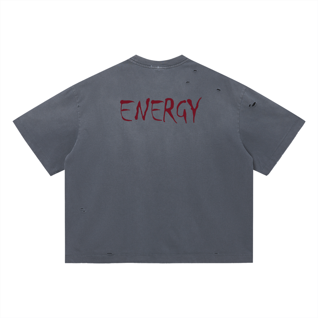 Loopy Lavi Vintage Washed Distressed Boxy Oversized T-Shirt