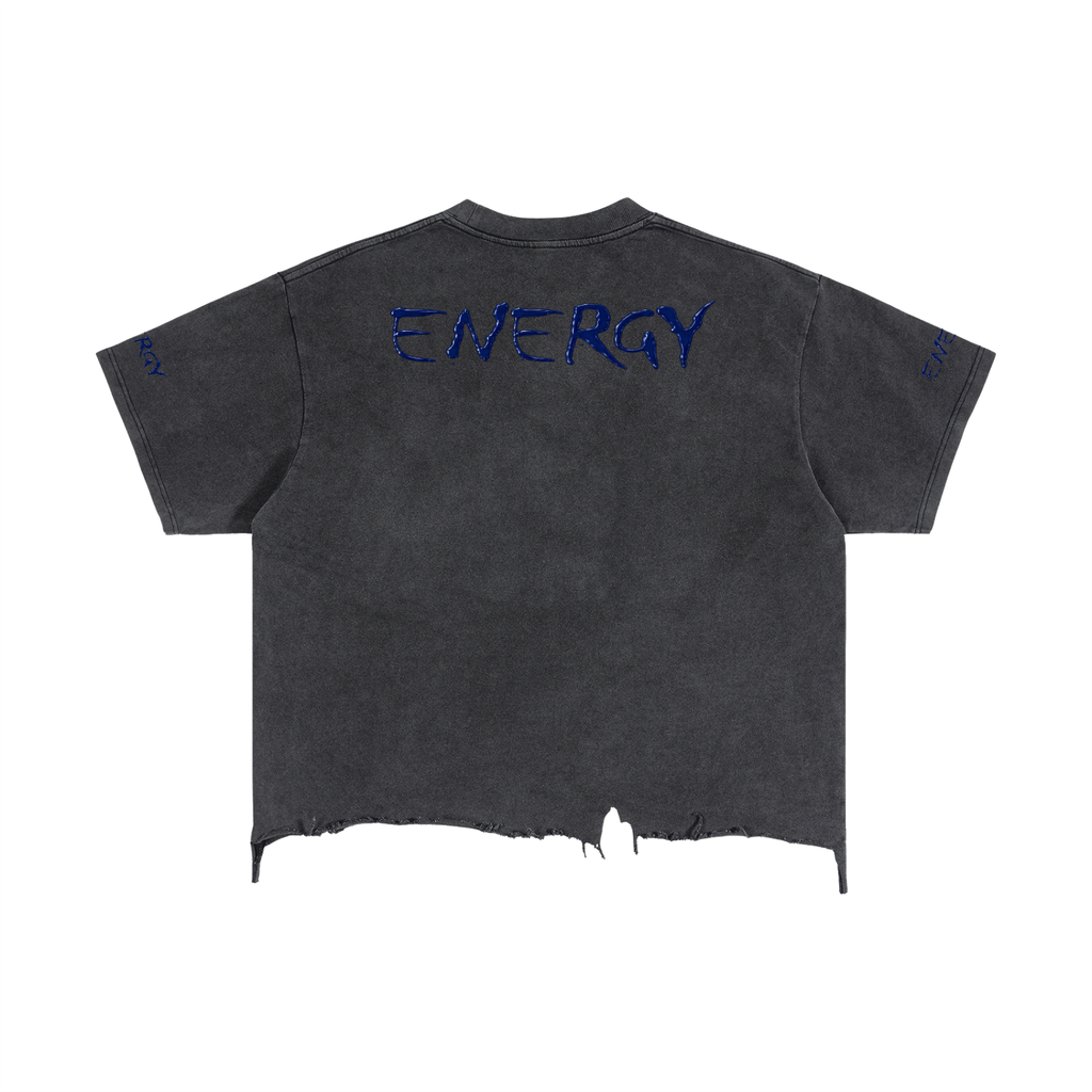Vintage Wash Boxy Distressed Hem T-Shirt